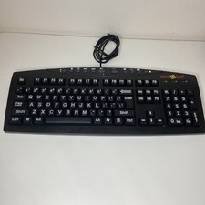 Keys U See Large Print Keyboard With Keyguard USB Wired Tested  picture