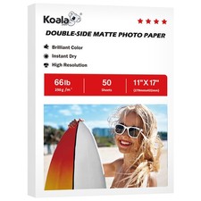 50 PCS Koala Double Sided Matte Photo Paper 11x17 Inch 250gsm Inkjet picture