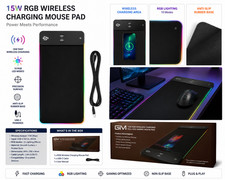 RGB Wireless Charging Gaming Mouse Pad 15W Fast Charge Extra Large 800x300mm picture