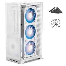 L300 Mini ITX Mesh PC Case - 8.5L Compact Gaming Chassis, Vertical GPU Mount up picture