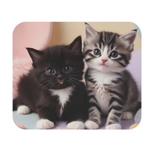 Cute Cat Kittens Mouse Pad, Adorable Desk Accessory, Pet Lover Gift, Cozy Home picture