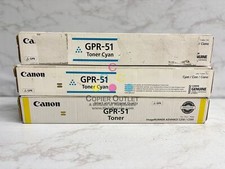 3 New Cosmetic Genuine Canon iR ADV C250, C255, C350, C355 GPR-51 CCY Toner picture