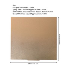 ♡ Double Sided Textured PEI And Flexible Build Plate 600x600mm 3D Printer picture