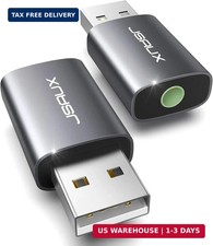 2 Pack USB to 3.5mm Jack Audio Adapter, USB to Audio Aux Adapter External Stereo picture