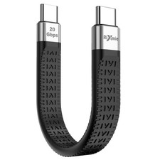 Rixmie Short USB-C Cable [5 inch], 100W PD Fast Charging, 0.5 feet, Black picture