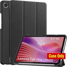 Slim Light Trifold Stand Case for Lenovo Tab One/K9 8.7 Inch 2025 - Black Folio picture