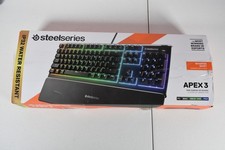 SteelSeries Apex 3 RGB Gaming Keyboard USB Wired w/ Wrist Rest PC PS5 Xbox Mac picture