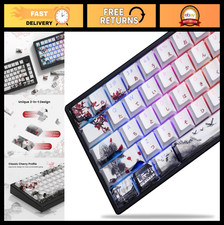 Custom PBT Keycaps Set - 127 Plum Blossom Dye-Sublimation Cherry Profile for MX picture