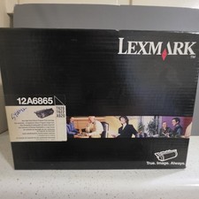 Genuine New in Box Sealed Lexmark 12A6865 Black High Yield Toner Cartridge picture