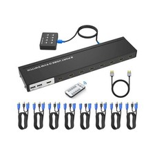 KVM Switch HDMI 8 Port, Yinker 4K@30Hz USB HDMI Rack KVM Console 8 in 1 Out w... picture