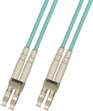 0.5M 1.6FT 10GB OM3 Multimode Duplex Fiber Optic Cable 50/125 LC Aqua Patch Cord picture