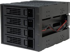Rosewill 3 x 5.25-Inch to 4 x 3.5-Inch Hot-swap SATAIII/SAS Hard Disk Cage-Black picture