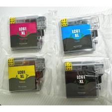 New Compatible LC61 XL Ink Cartridge Set 4-Pack Black Cyan Magenta Yellow Sealed picture