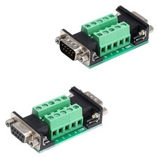 2 Pcs DB9 Male to Female Terminal Breakout Board RS232 D-SUB 9pin Port picture