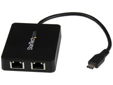 DUAL USB-C TO GBE ADAPTER W/ USB PORT picture
