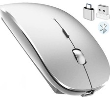 Bluetooth Wireless Mouse for MacBook,ipad,windows,Chromebook (Silver) picture