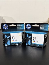 Genuine HP 61 Tri Color  Pack Ink Cartridges - 2 Packs - Expired June 2020 picture