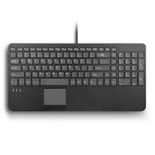 Perixx PERIBOARD-534 US, Wired Compact USB Keyboard with Touchpad - X Type Sciss picture