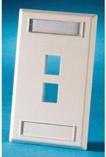 OR-KSFP2 - Ortronics Single Gang Plastic faceplate, Holds Two Keystone Jacks picture
