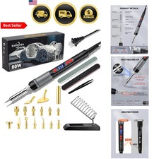 3D Printer Smoothing Tool Kit Soldering Iron 80W LCD 21-in-1 Accessories picture