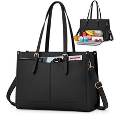 Lunch Tote Bag for Women 15.6 Inch Laptop Bags with Insulated Lunch Compartme... picture