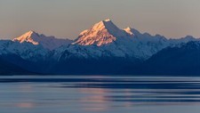 Landscape sunset lake mountains mount cook new Custom Gaming Mat Desk picture