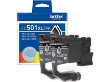 Brother Genuine LC501XL2PK Twin Pack High Yield Black Ink Cartridges picture