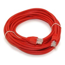25ft Cat5E Ethernet RJ45 Patch Cable  Stranded  Snagless Booted  RED picture