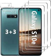 3+3 Pack Galaxy S10e Screen Protector + Camera Lens Protector, 9H Hardness picture