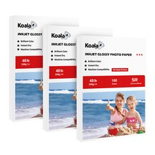 300 Sheets Koala Premium Photo Paper 5x7 Glossy 48lb 180g Inkjet Epsn. HP Canon picture