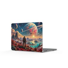 Space Explorer Matte MacBook Case | Astronaut Planet Landscape Laptop Skin picture