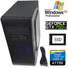 NEW Windows XP Retro Gaming PC Tower - i7-4770k, 128GB SSD, GTX 750Ti, 4GB Ram picture