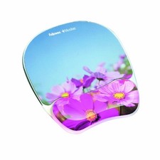 Fellowes 9179001 Gel Mouse Pad Wrist Rest Pink Flower 9.3