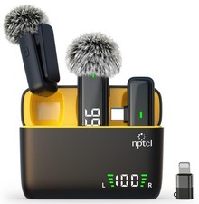 NPTCL Wireless Lavalier Microphone for iPhone Android Phone - USB Mini, Black picture