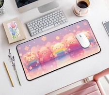 Kawaii Pastel Desk Mat, Cute Large Mouse Pad, Kawaii Gaming Mouse Pad, Desk Pad picture