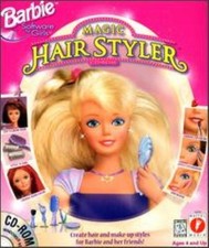 Barbie Magic Hair Styler PC CD girls doll beauty salon color hair makeup game picture