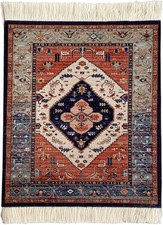 Persian Style Carpet Mouse Pad Vintage Non-Slip Rectangle Mousepad 10 In picture
