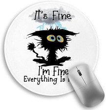 Funny Work Mouse Pad, Small round Mousepad for Desk, Laptop picture
