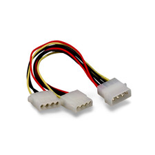 8in Power Cable Y 5.25 to 2 5.25 - Black picture