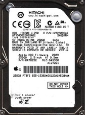 HTS545025B9SA02 pn: 0A78252 mlc: DA3350 apple: 655-1538D 250GB 2.5 SATA 7406 picture
