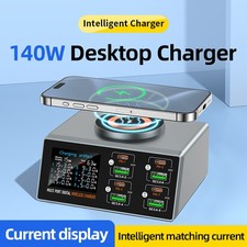140W 9-in-1 Desktop Charging Station 4 USB-C 4 USB-A Ports LCD Display Office picture