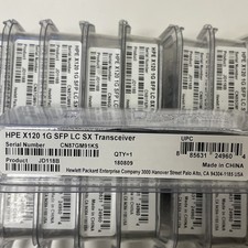 HPE JD118B X120 1G SFP SX Transceiver LC MMF 850nm Genuine HP New Sealed picture