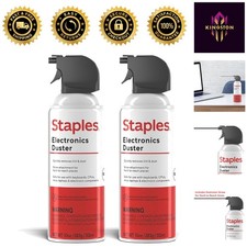 Safe & Effective Compressed Air Duster, 10 Oz Cans, 2-Pack - Dust Removal Expert picture