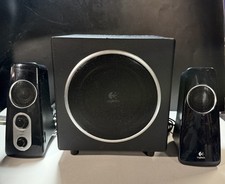 Logitech Z523 Speaker System with Subwoofer (Black) Tested & Works picture