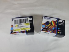 Epson 202 C13T02N520 Cyan Magenta Yellow Printer Ink Lot of 2 Boxes picture