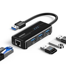 UGREEN USB 3.0 Hub Ethernet Adapter 10 100 1000 Gigabit Network Converter with picture