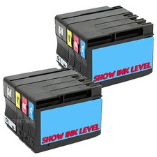 8 Pk 932XL 933XL Bk & Color Ink Combo Fits HP Officejet 6100 6600 6700 New Chip picture