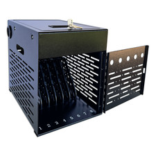 OPEN BOX 8-Device Tablet Charging Cabinet, Steel Case Fits 14
