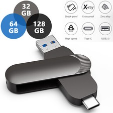 2-in-1 Type C Flash Drive USB 3.0 Dual OTG Metal Rugged Swivel USB Thumb Drives picture