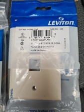 Leviton 41080-2AP Almond 1-Gang Unbreakable 2-Port Nylon Wallplate Covers 11pcs picture